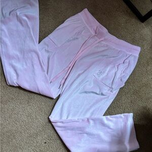 Juicy Couture Light Pink Velour Track Pants
